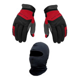 Luva X11 Nitro Win Motociclista Touca Protege Do Frio Cor Vermelho Tamanho P
