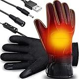 Luvas Aquecidas Por USB Luvas De Aquecimento Com Tela Sensível Ao Toque Luvas Térmicas à Prova D água Luvas Térmicas Unissex Para Pesca Ao Ar Livre Motociclismo Caminhadas Ciclismo Trabalho E Esqui 1 Par 