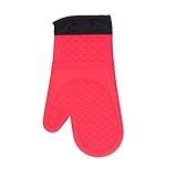 Luvas De Forno De Silicone JUOPZKENN Com Algodão Com Isolamento Térmico E Luvas De Cozimento Antiescaldantes Resistentes Ao Calor E Antiderrapantes Silicone Luvas De Forno Para Cozinha Vermelho