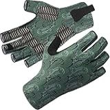 Luvas De Pesca Sem Dedos Da Fishoholic 2 Cores UPF50 Com Super Aderência E Luva De Proteção Solar Para Homens E Mulheres Kayaking Paddling Biking Ou Rowing R Fishaholic 6 FishoCamo S M 