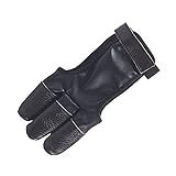 Luvas De Tiro Com Arco Ueohitsct Luvas Protetoras De Tiro Com 3 Dedos Equipamento De Tiro Com Arco Para Arqueiro De Mão Esquerda E Direita