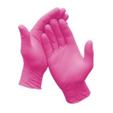 Luvas Descartáveis Antiderrapantes Supermax Luva Nitrílica Cor Rosa Tamanho Pp De Nitrilo X 100 Unidades