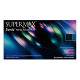 Luvas Descartáveis Antiderrapantes Supermax Sonic Cor Azul M