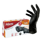 Luvas Descartáveis Vabene Viniflex Cor Preto Tamanho M