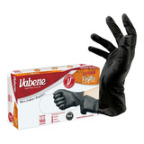 Luvas Descartáveis Vabene Viniflex Cor Preto Tamanho P De Elastômero Termoplástico Em Kit De 10 X 100 Unidades