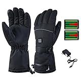 Luvas Elétricas Aquecidas Motocicleta Aquecidas Impermeáveis Inverno Aquecimento à Prova Vento Com 3 Níveis Aquecimento Bateria Lítio 3000 MAh Luvas