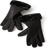 Luvas Femininas Para Tela Sensível Ao Toque Térmicas Neve Inverno Vento Dirigir Corrida Ciclismo Preto 1 