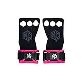 Luvas Grip Crossfit Pull Up Couro Protetor Palmar 3 Furos Nc
