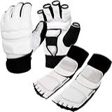 Luvas Taekwondo Sparring Gear Protetores De Mão E Pés Meio Dedo Para Boxe Kickboxing Envoltórios De Pulso Premium Suporte De Tornozelo Ajuste Masculino Feminino Crianças Treinamento Branca 