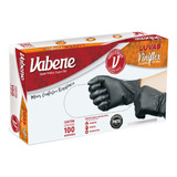 Luvas Viniflex Vabene Cor Preto Tamanho M C 10 X 100unid
