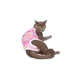 LUVY PET- Roupa Gato Pós Cirúrgica Castração Patas Rosa Tamanho-3