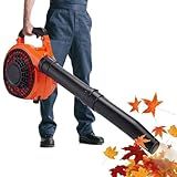 LuxLam Soprador De Folhas Lateral A Gasolina-Soprador De Folhas Eletrico 2T 26cc 0-9HP Portátil Leve Potente Carbon Fak-Aspirador Adequado Para Parques- Jardins-