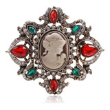 Luxo Broche Dourado Perola