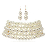 Luxo Conjunto Colar Chocker