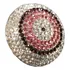 Luxo Maxxi Anel Dourado Olho Grego Strass Cristais Ajustavel