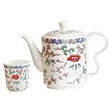 Luxshiny 1 Conjunto Kit Para Servir Chá Em Cerâmica Jogo De Chá De Porcelana Antigo Kit De Xícara De Chá De Bule De Cerâmica Chaleira Retrô Bule De Cerâmica Japonês Estilo Chinês Acessórios