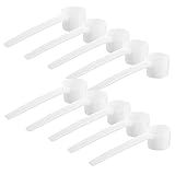 Luxshiny 10 Pcs Colher De Sopa De Leite Colher De Tempero Mini Colheres Condimentos Farinha Colher De Longo Colher De Chá Colher Medidora Colheres De Pó Fruta Distribuidor Branco Café