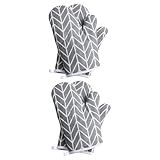 Luxshiny 2 Pares Luvas De Isolamento Luvas Isoladas Engrossar Luvas De Cozimento Luvas De Forno De Borracha Luvas De Resistência A Altas Temperaturas Padeiro Lençóis De Algodão