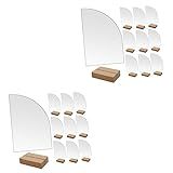 Luxshiny 20 Unidades Placa De Assento De Acrílico Placas De Marcador De Acrílico Cartões De Lugar De Nome Acrílico Cartões De Lugares Sentados Setor Cardápio Banquete Madeira