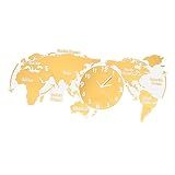 Luxshiny Relógio De Parede Mapa Mundi