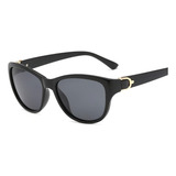 Luxuoso Óculos De Sol Gatinho Marca Vinkin Polarizado Uv400 Cor Preto