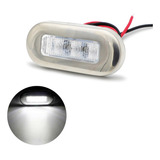Luz De Cortesia 12v 24v Inox 3 Leds 84mm Barco Lancha Carro Luz Branco