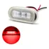 Luz De Cortesia 12v 24v Inox 3 Leds 84mm Barco Lancha Carro Luz Vermelho