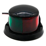 Luz De Proa Bicolor Cor Preta Bombordo E Boreste Com Led Verde E Vermelha 12v Luz De Proa Para Barcos E Lanchas Uso Obrigatorio Embarcações Alto Mar Segurança Seavix