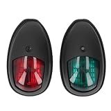 Luz De Proa De Barco Porta Vermelha De Estibordo Verde Luz De Navegação De Barco LED DC12 24V Para Marinho Preto