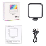 Luz De Vídeo Rgb Iluminador Mini Led Pra Câmera Luz Panel Estrutura Preto