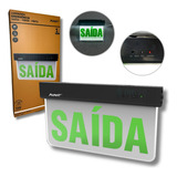 Luz Emergência Led Placa Saída 1 Lado Sinalização 1w Avant