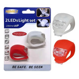 Luz Led Pisca Sinalizador Branco Frio 3 Funções P Bike Cor Vermelho branco