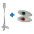 Luz Mastro Branco Alcançado 40cm Olho De Tubarão Branco Led