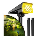 Luz Para Jardim Amarela Forte Solar Gramado 12h De Brilho