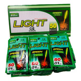 Luz Quimica Bastão Luminoso P Pesca Noturna Caixa 50pçs Cor Verde