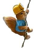 Luz Solar De Esquilo Estátuas Solares Ao Ar Livre Estatueta Fofa De Esquilo Escalador Com Luz Estátua De Animal De Jardim Escultura De Esquilo Estatuetas De Resina Colecionáveis Para Cercas De