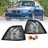 Luzes De Canto 4d Depo E36 - Conjunto De Lâmpadas De Seta De Canto Europeu (esquerda + Direita) Compatível Com Bmw E36 1992-1998 4 Portas Sedan Incluindo M3 (fumaça Com 2 Lâmpadas âmbar)