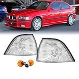 Luzes De Canto 4d Depo E36 - Conjunto De Lâmpadas De Seta De Canto Europeu (esquerda + Direita) Compatível Com Bmw E36 1992-1998 4 Portas Sedan Incluindo M3 (transparente Com 2 Lâmpadas âmbar)
