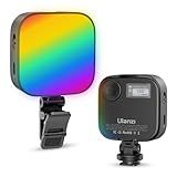 Luzes De Vídeo RGB ULANZI U60 Luz De Câmera LED Preta 360 Iluminação Fotográfica Portátil De Cor Completa Adaptador De Sapata Fria De Liberação Rápida Painel Regulável 2500mAh Recarregável CRI 95 