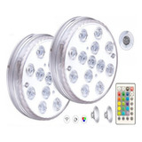 Luzes Decorativas Led Piscina Com Controle Remoto 2pcs
