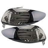 Luzes Traseiras De LED Fumê- Compatíveis Com Peugeot 206 206CC 2004-2008- Luzes Traseiras Com Seta De LED Dinâmica- Freio De Ré- Luz De Neblina