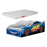 Lv Moveis Mini Berço Cama Carro Colchão Infantil Incluso Para Quarto De Criança Azul