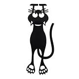 LYBVTK Marcadores De Livros Pretos Para Amantes De Livros Marcadores De Plástico Para Gatos Criatividade Marcadores De Página Para Pendurar Estéticos Presentes Fofos Marcadores Criativos Para