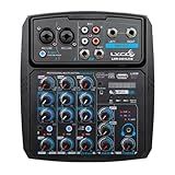 Lyco Mesa De Som 4 Ou 6 Canais LMR 0401 Ou LMR 0601 LIVE Com XLR E USB Player E Rec Bluetooth EFX Delay Interface USB Alto Desempenho Som Shows Gravações Eventos