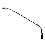 Lyco Microfone De Conferência Gooseneck Profissional GS 61 61cm Microfone De Mesa Alta Fidelidade De Áudio Flexível Ideal Para Reuniões Conferências Captação Clara Base Estável Preto