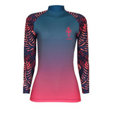 Lycra Ecolord Palm Vibes Upf50 Surf Praia Malha Pet fem