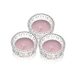 LYOR - Conjunto 3 Porta Velas De Vidro Bico De Abacaxi - 5-5cm X 3-5cm