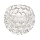 LYOR - Porta Velas De Cristal Bolhas 9-5cm X 7-5cm