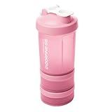 LYOR Garrafa Shaker 3 Em 1 De Plástico Performance Rosa 650ml