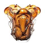 Lyor Vaso De Vidro Italy âmbar E Marrom 11,5cm X 13cm - Decoração - Mesa Posta - Vasos E Vasilhas - Organização - Utilidades Domésticas